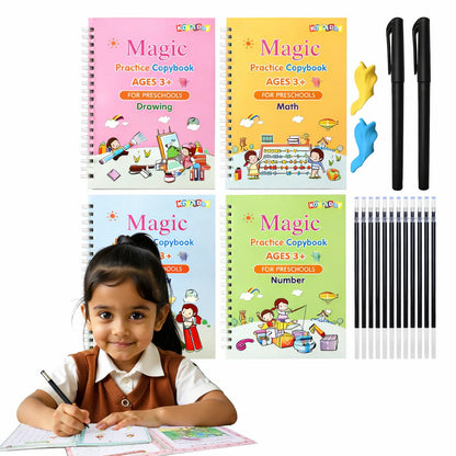 4-in-1 Reusable Kids Practice Book Set 50% Off